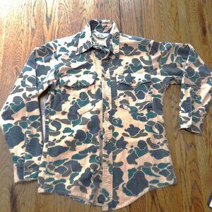 Vintage DuxBak Flannel Shirt Camouflage Size Small Men